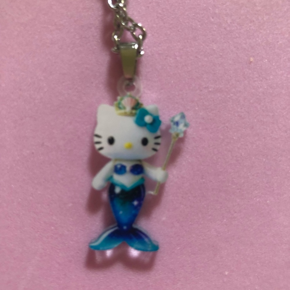 NWT Hello Kitty Blue Mermaid Pendant Necklace